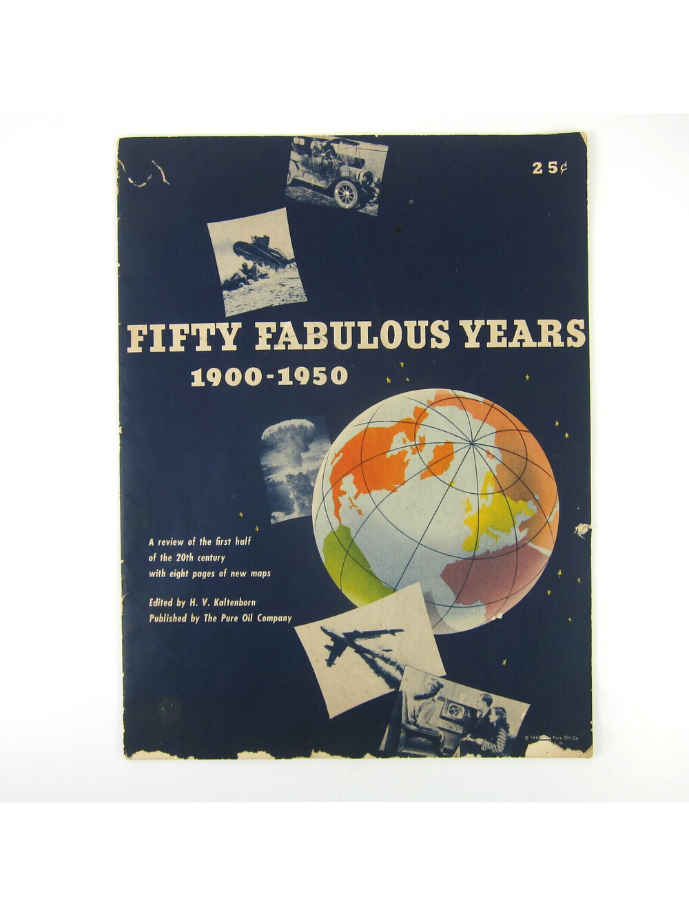 Vintage 50 Fabulous Years Pure Oil Map History Booklet Rand McNally Atlas 1950